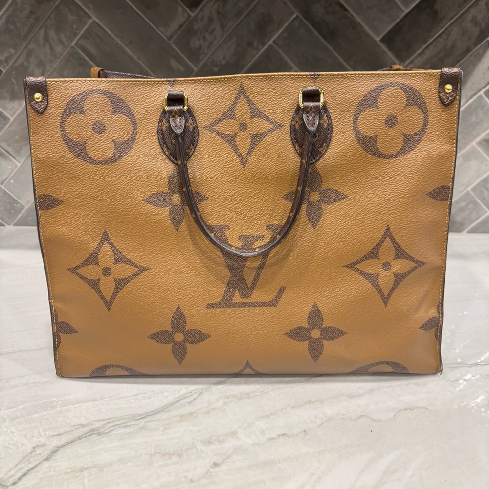 Louis Vuitton OnTheGo Reverse Monogram GM Tote Bag